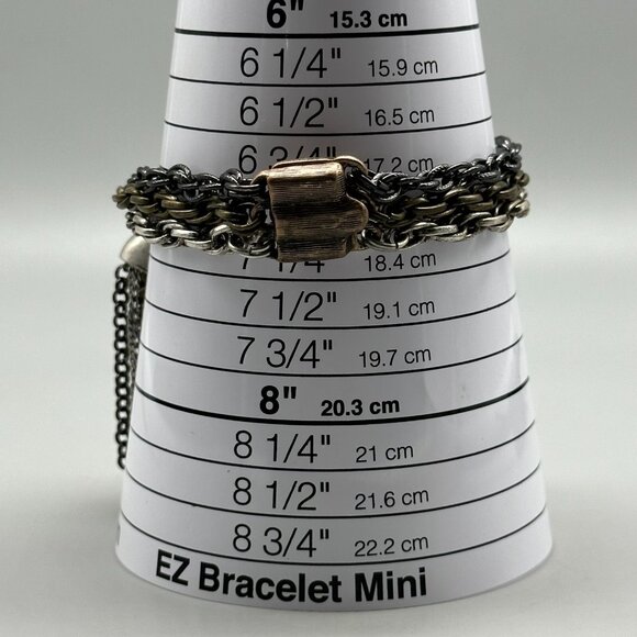 3/$30 Chico’s Women’s Watch Copper Tone Multi Chain Bracelet Magnetic Clasp 7.5" - Picture 9 of 11
